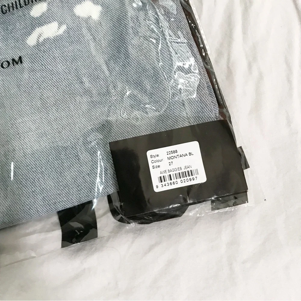 One Teaspoon Awesome Baggies in Montana Blue distressed jeans Size 27 NIB - Picture 4 of 5